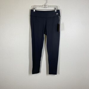 Born Outdoor Pants Womens Large Black Athletic Leggings Stretch Zip Pocket Gym
